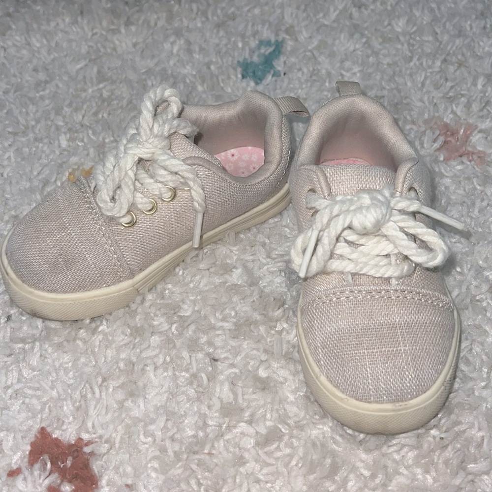 Beige Toddler Sneakers Size 6